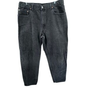 Vintage Levi's 560 Loose Fit Tapered Leg Jeans Black Wash Mens 38X32‎ Denim Y2K